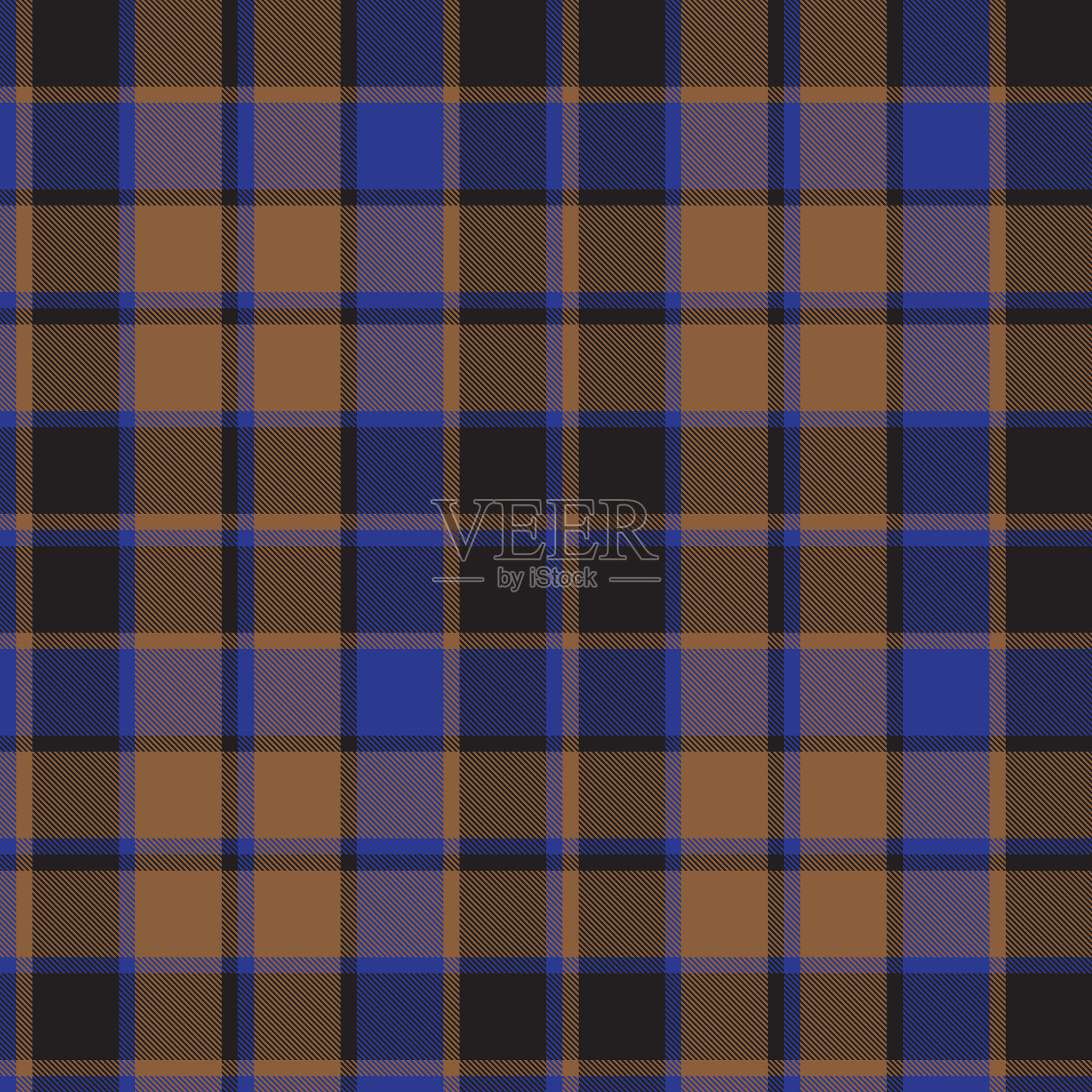 棕色格子呢无缝格子图案插画图片素材