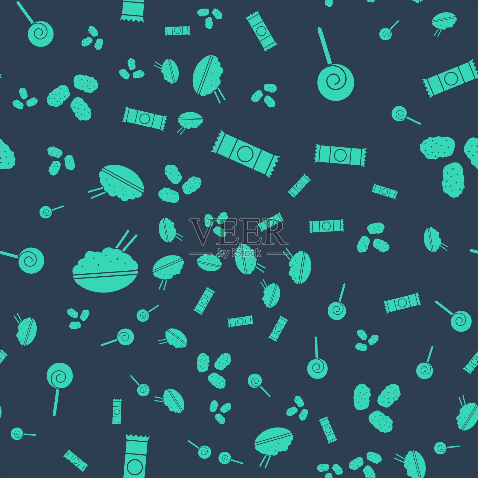 把巧克力棒棒棒糖米饭放在碗里图标素材