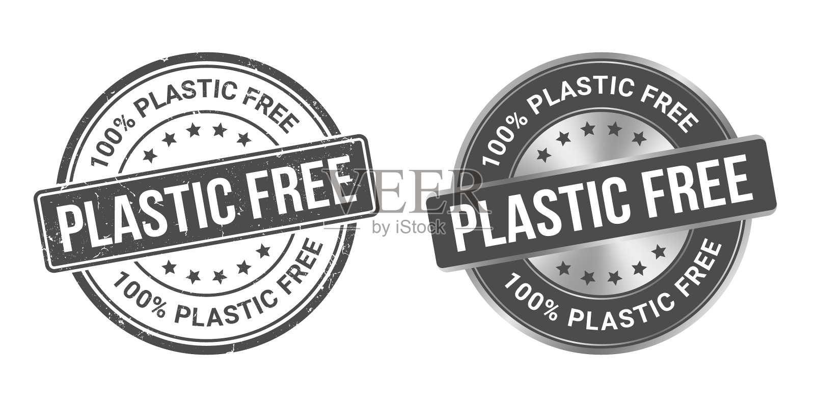 垃圾邮票和银标签塑料免费插画图片素材