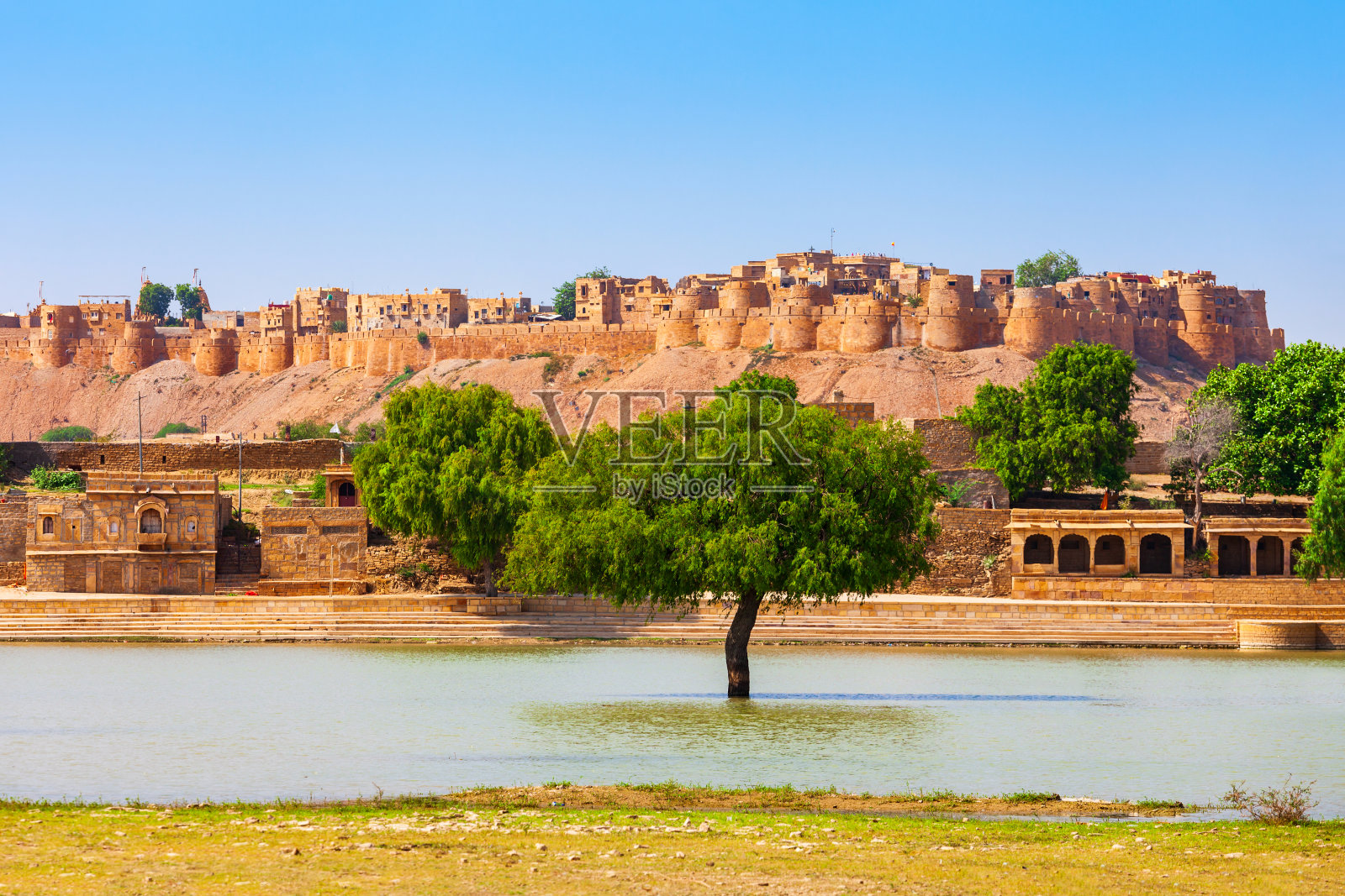 印度拉贾斯坦邦的Jaisalmer堡照片摄影图片