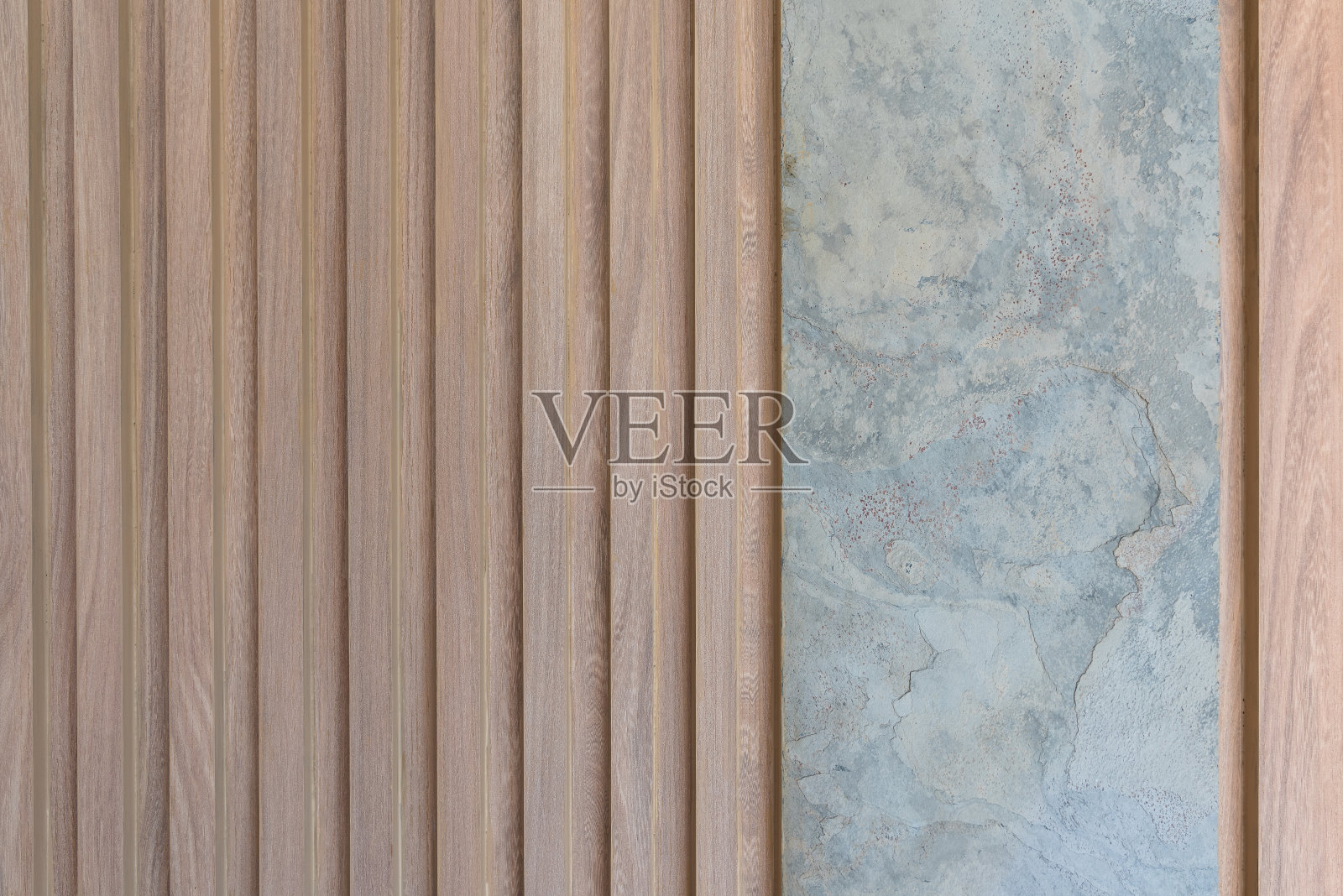 着重于用石材和木材装饰墙面照片摄影图片