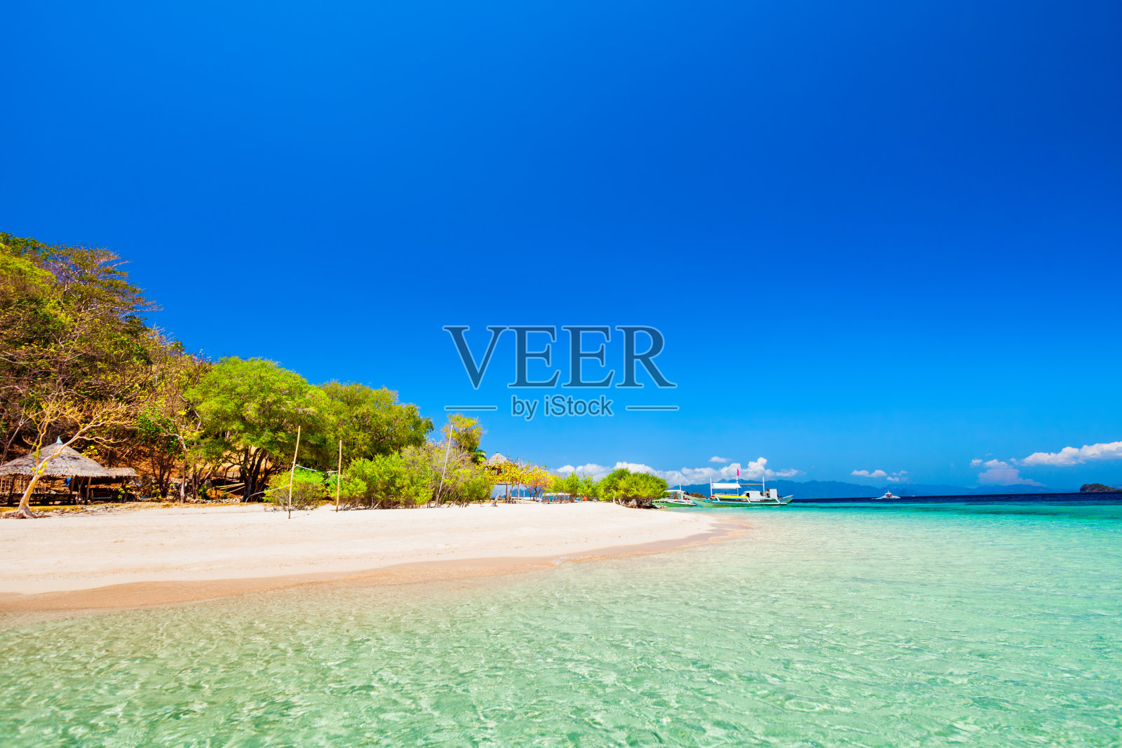 菲律宾巴拉望岛的美丽海滩照片摄影图片