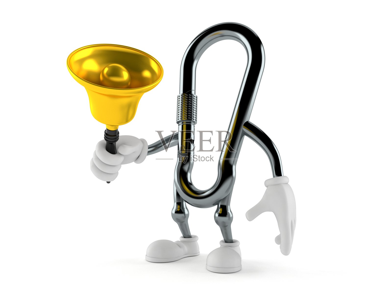 钩字符拿着一个手铃照片摄影图片