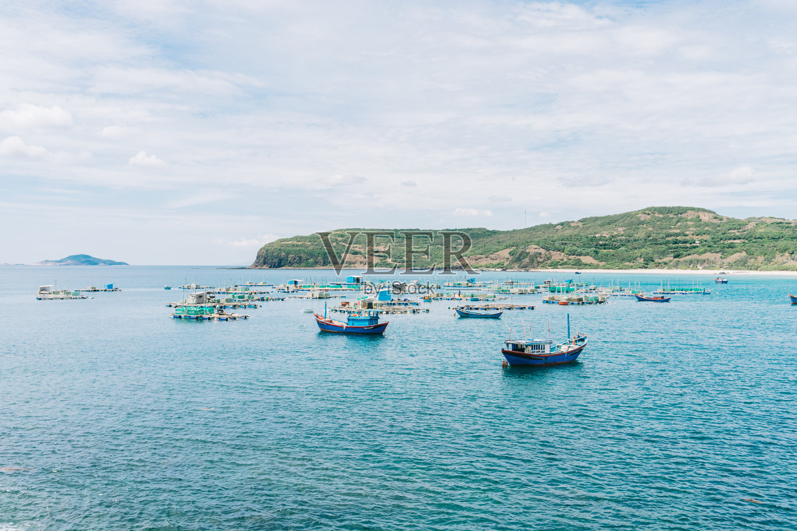 越南归仁省古老绿岛照片摄影图片
