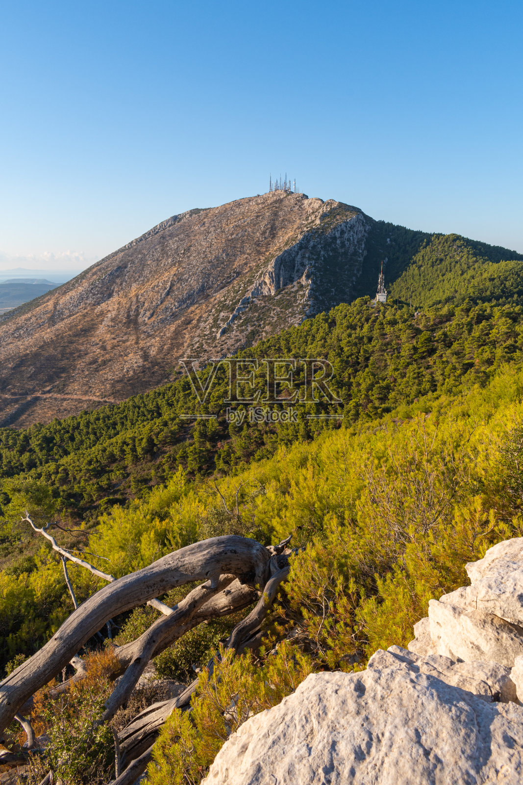 海米托斯山(Ymittos)峰视图照片摄影图片