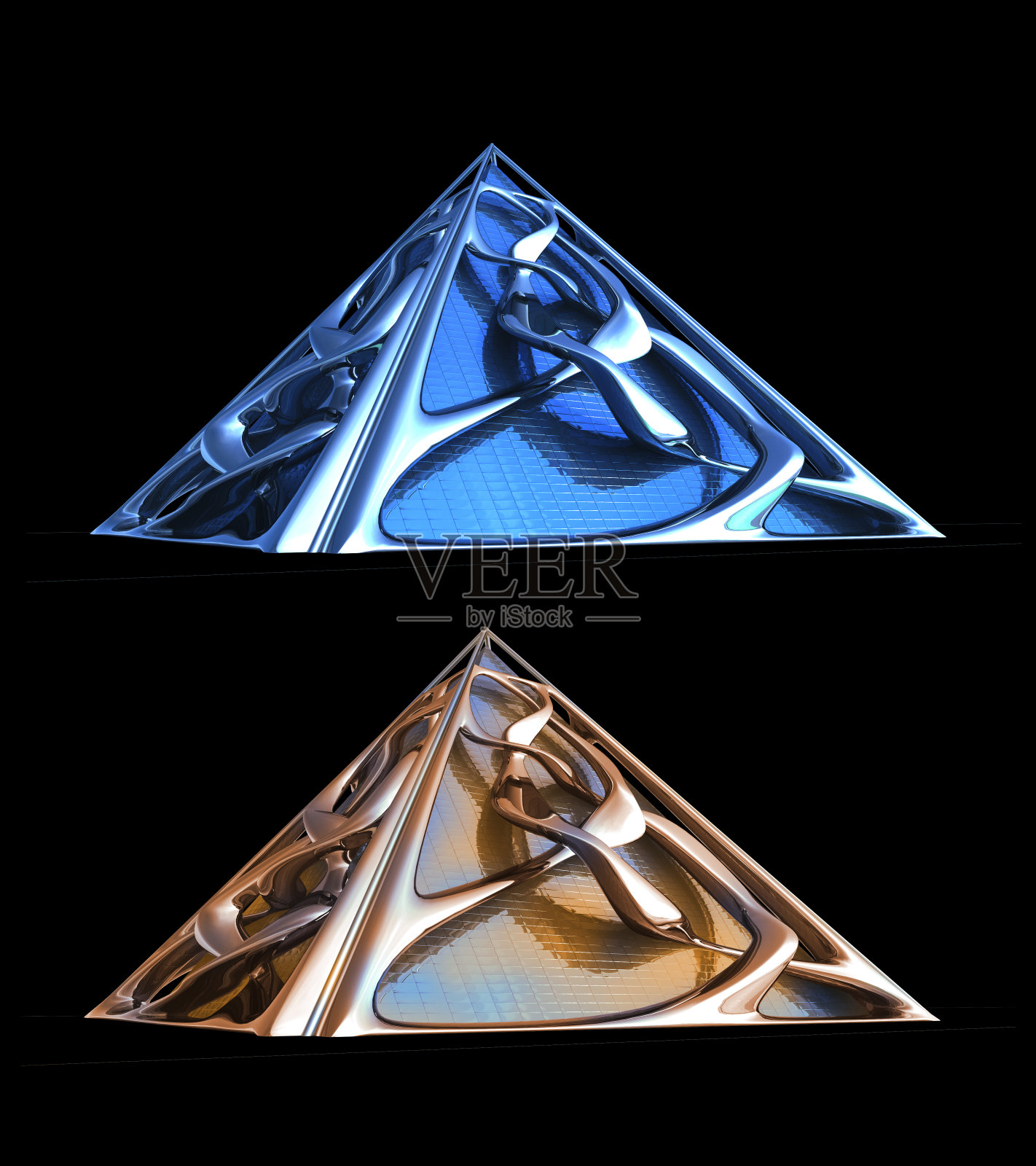 孤立的未来主义建筑结构照片摄影图片