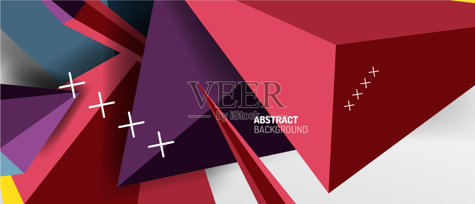 时尚简单的三角形抽象背景插画图片素材