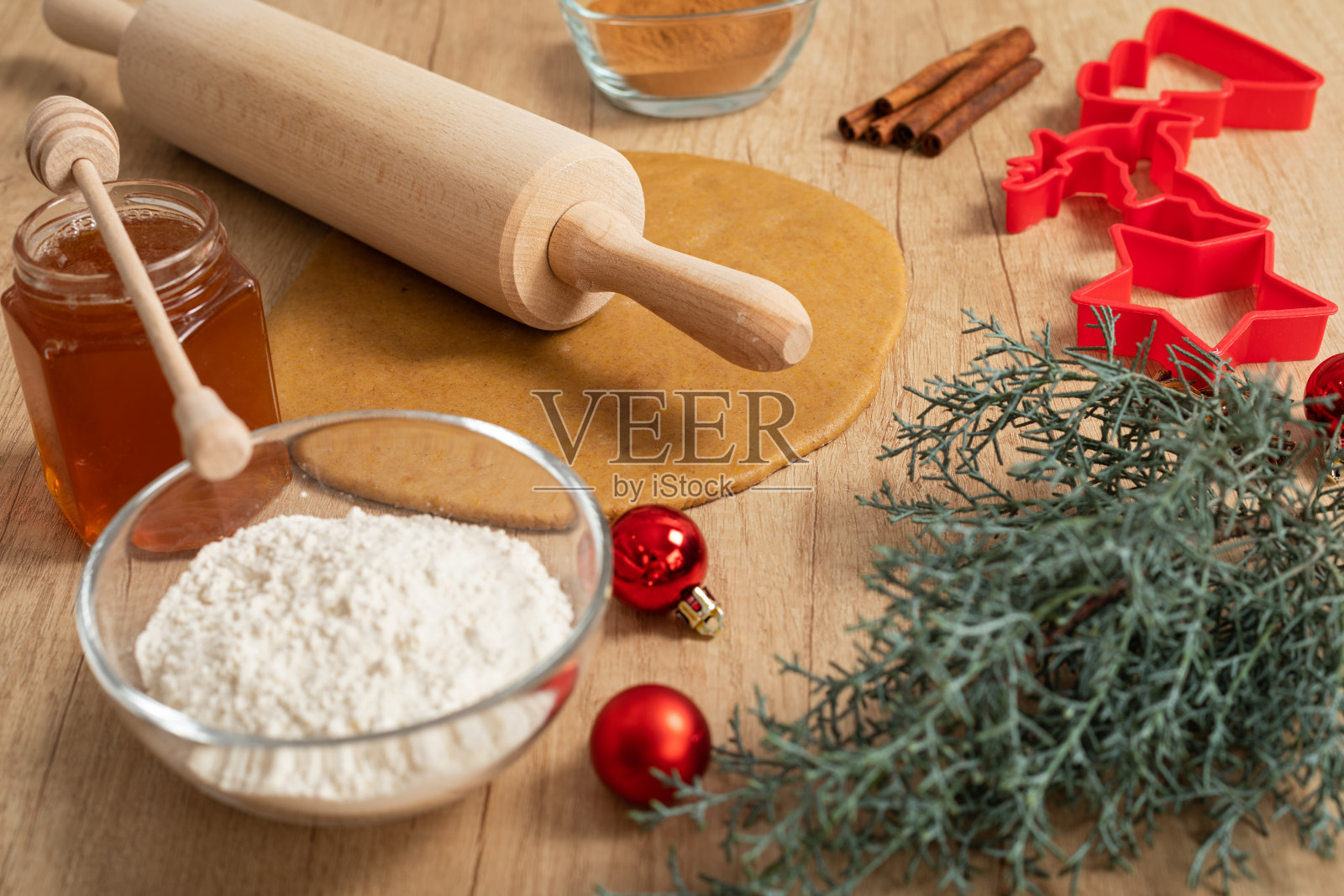 圣诞节的食谱照片摄影图片