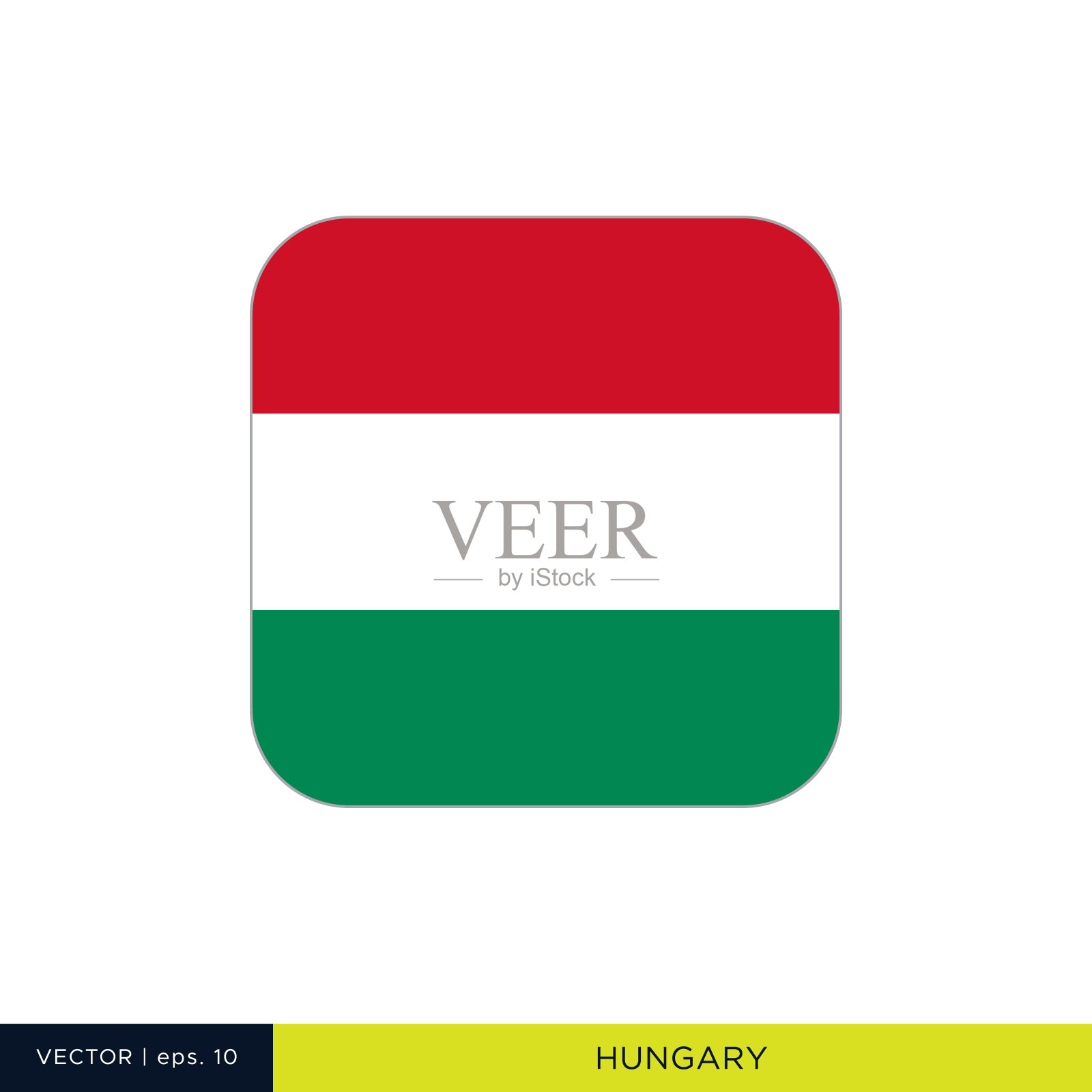 匈牙利旗帜矢量股票插图设计模板。插画图片素材