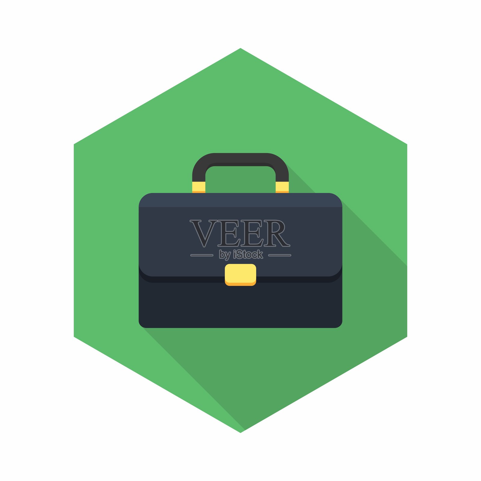 孤立的公文包图标矢量。插画图片素材