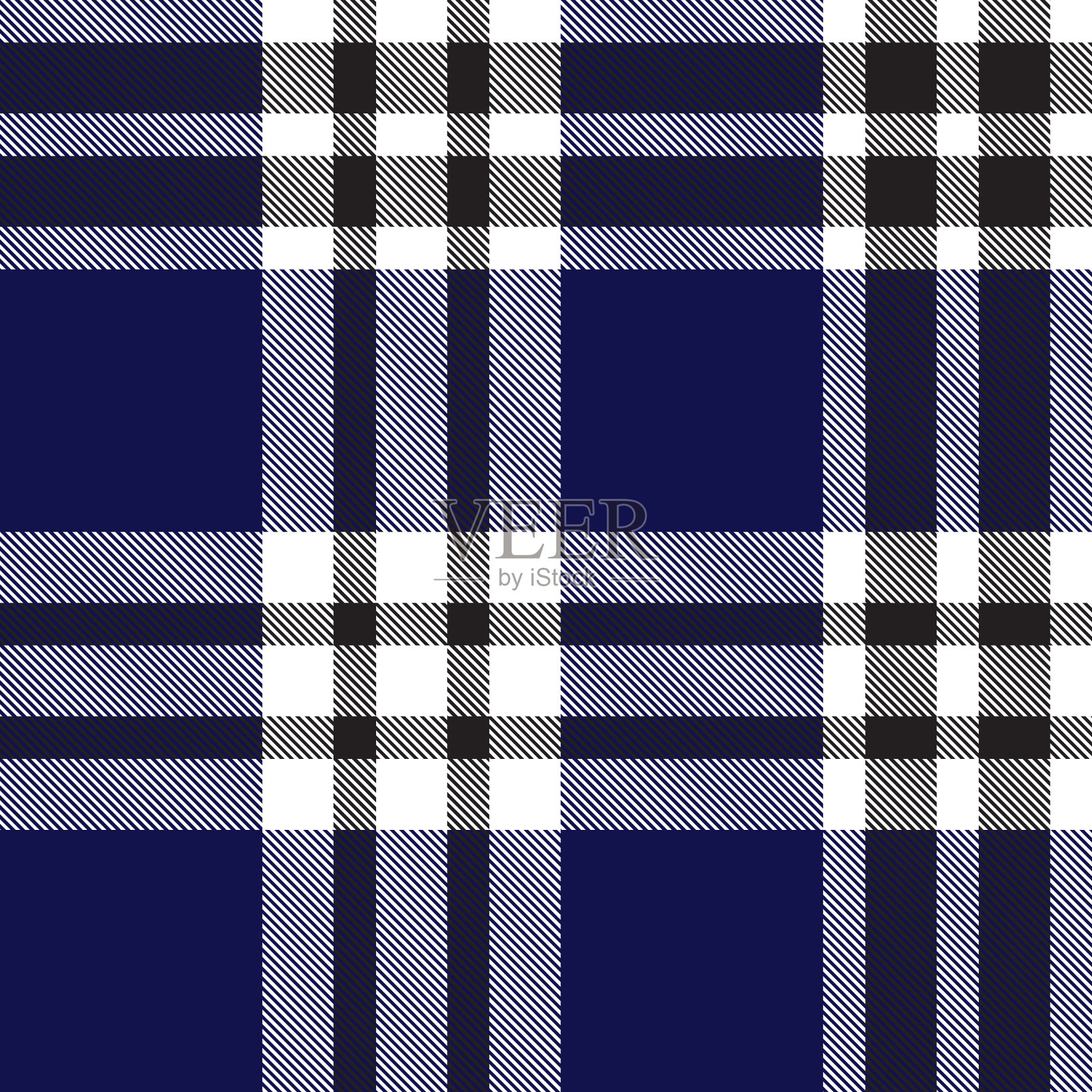 蓝格子格子无缝图案插画图片素材