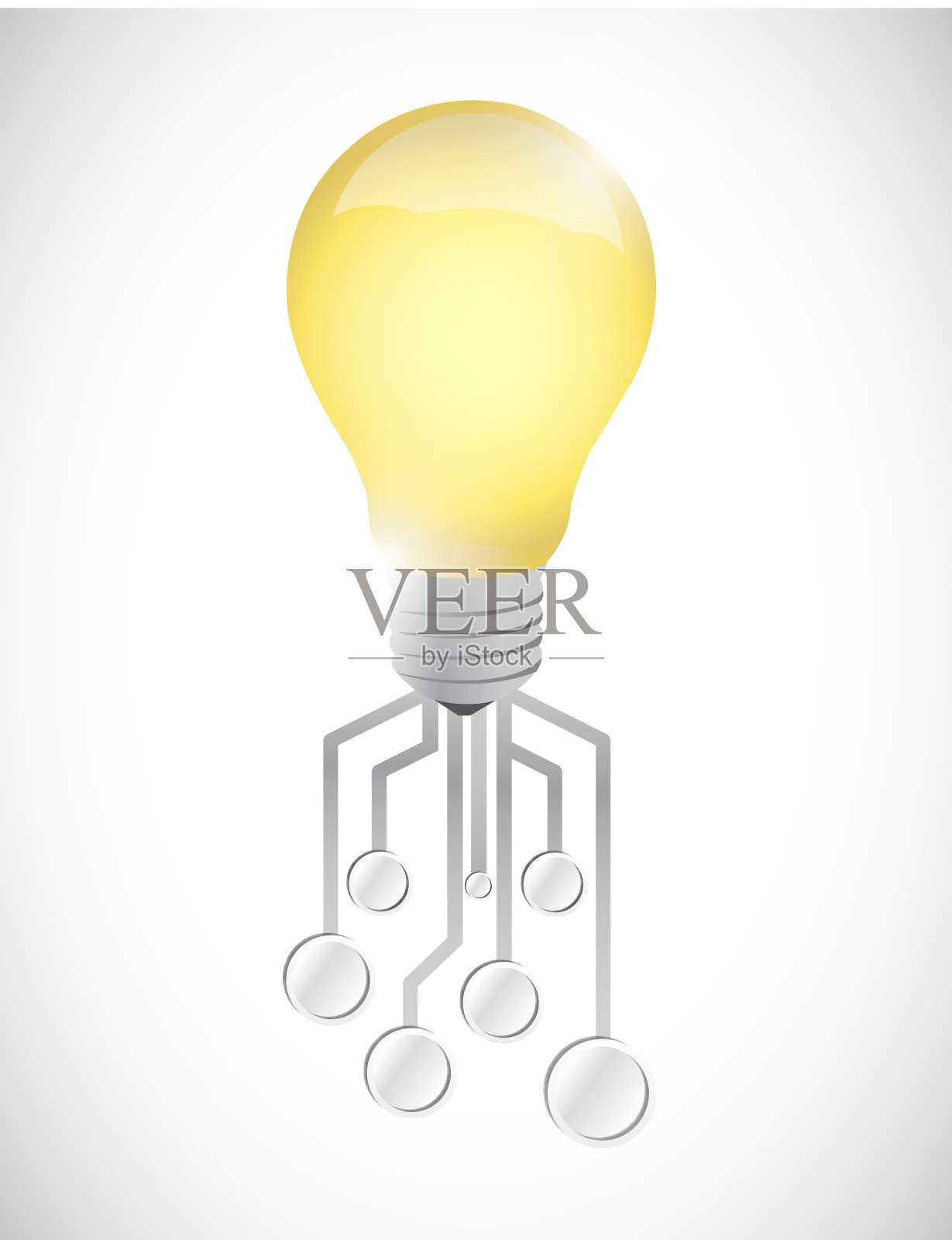 灯泡电路插图设计设计元素图片