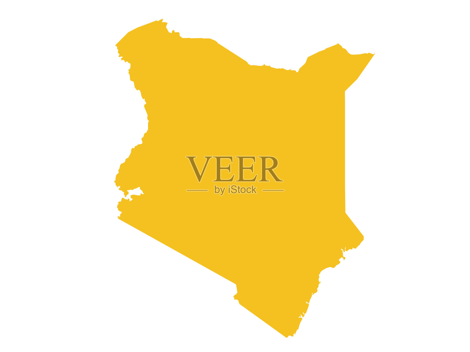 肯尼亚地图插画图片素材