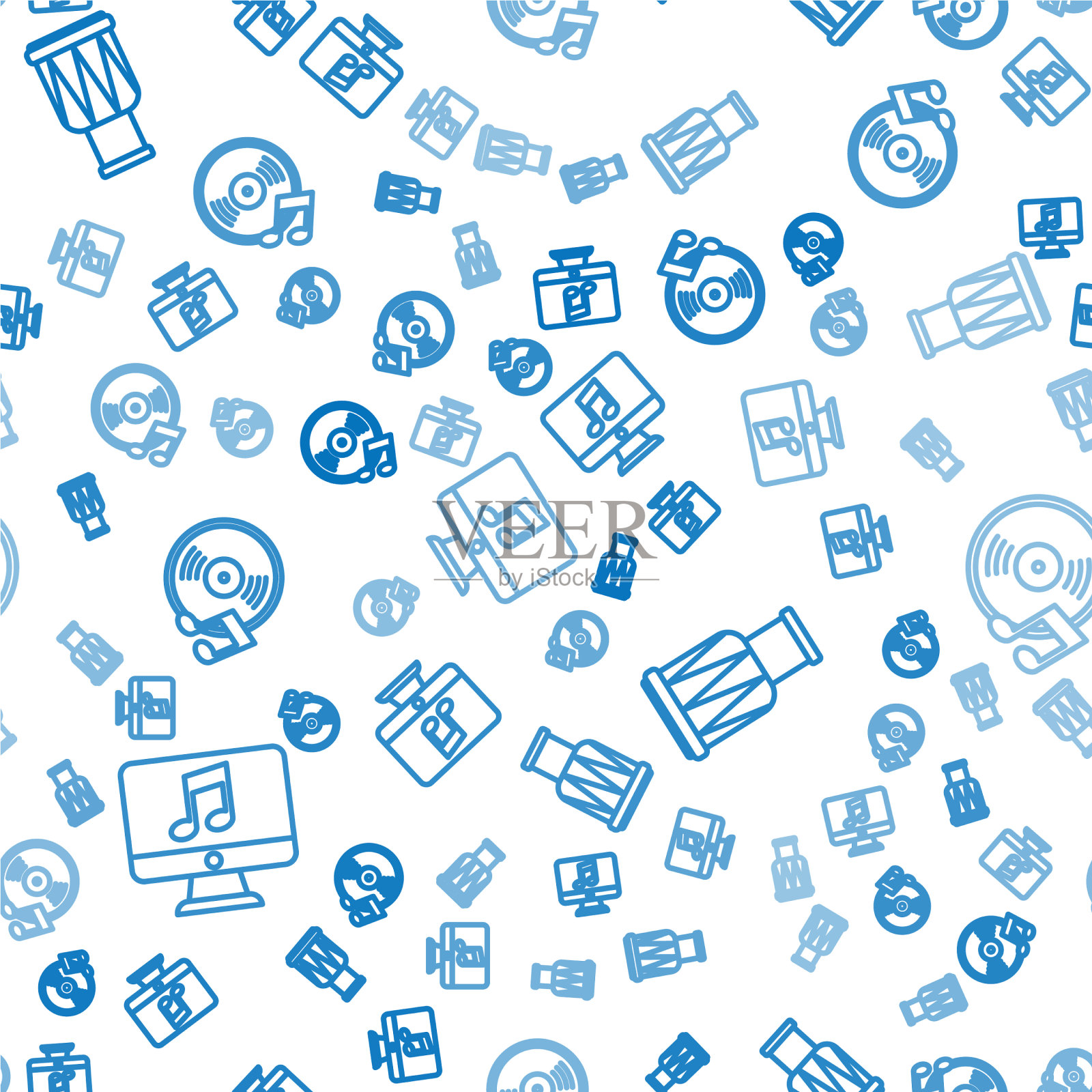 为电脑设置音乐、音符、黑胶图标素材