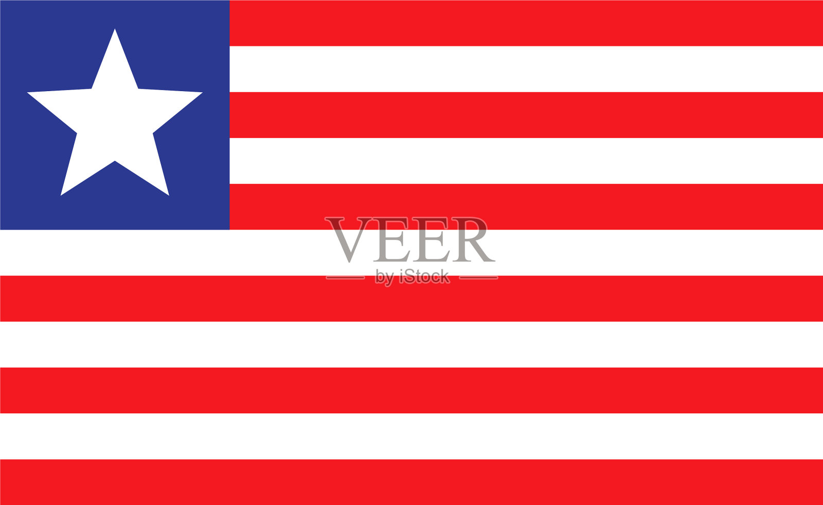 利比里亚国旗简单的利比里亚国旗插画图片素材