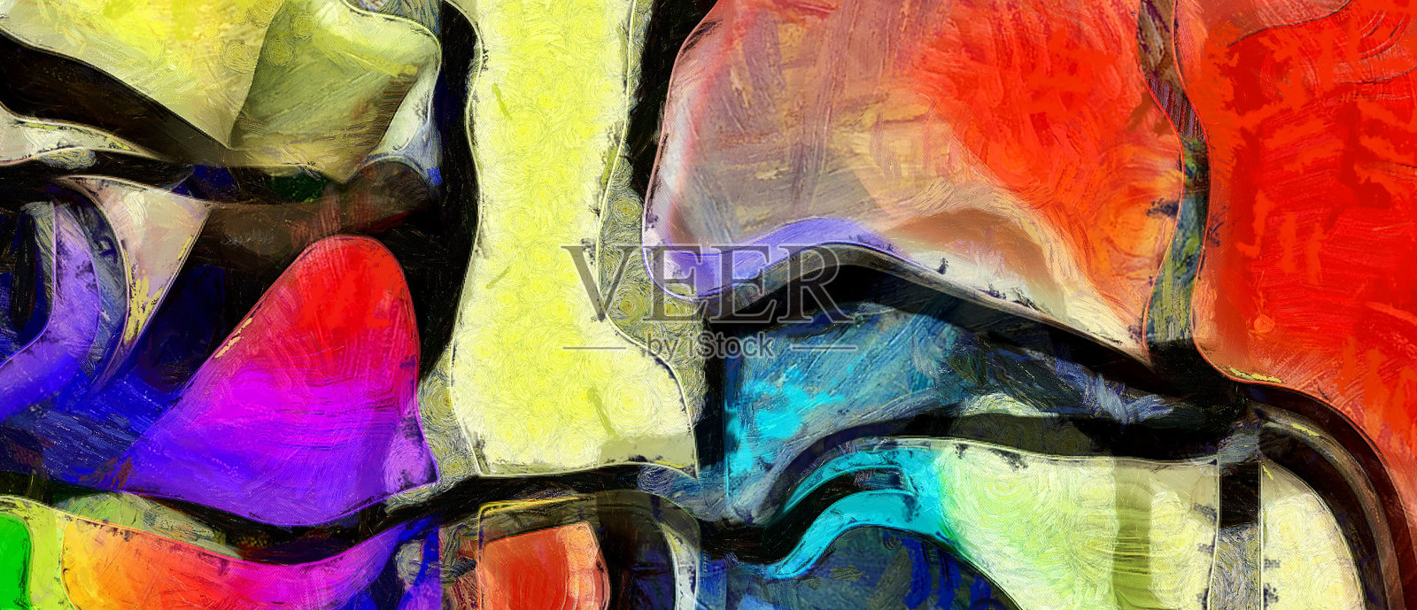 漩涡形状，颜色和线条照片摄影图片