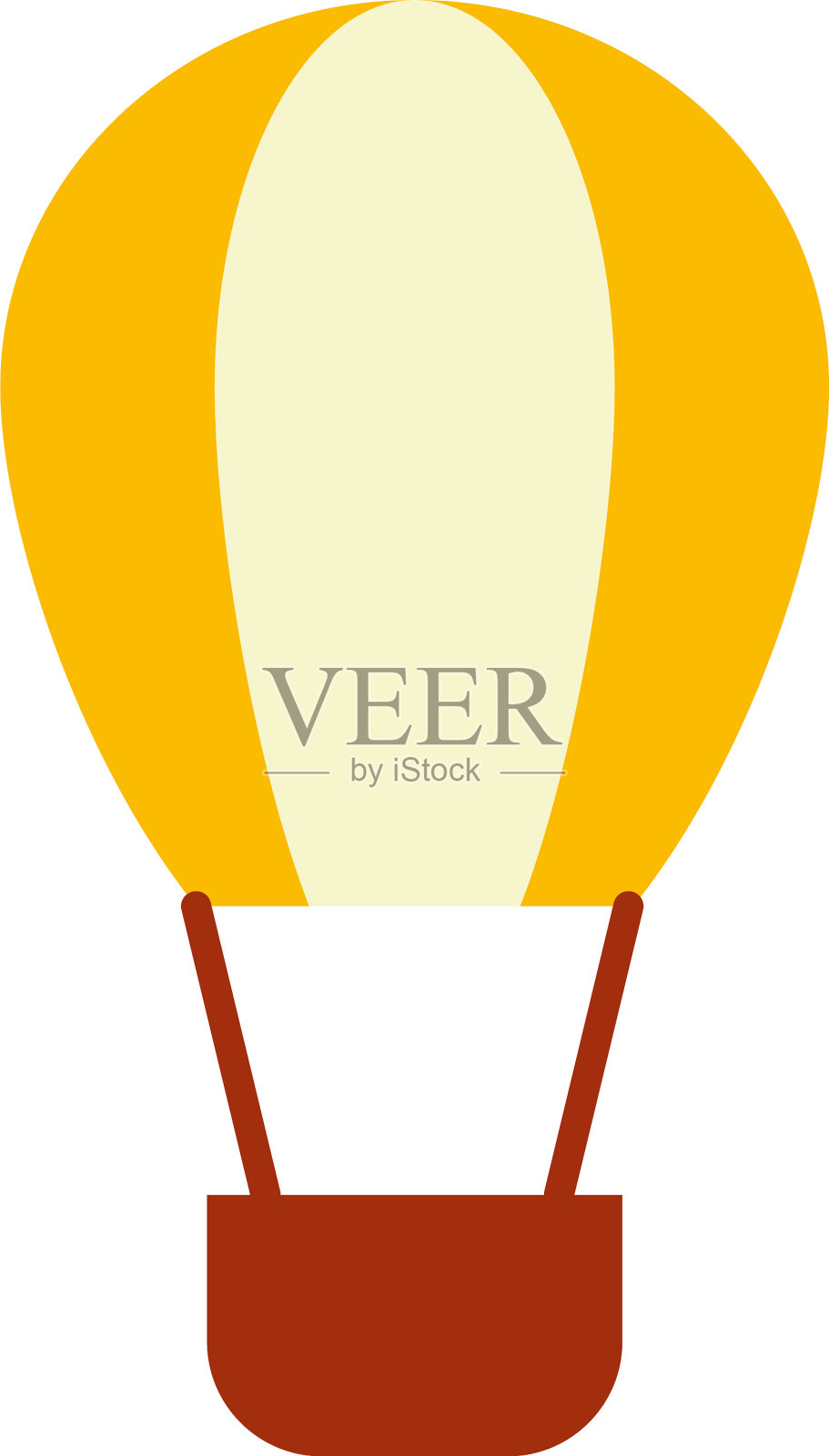 热气球平面造型图标设计设计元素图片