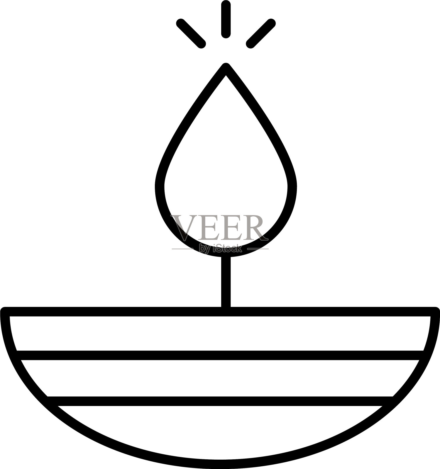 蜡烛燃烧宗教开斋节穆巴拉克伊斯兰插画图片素材