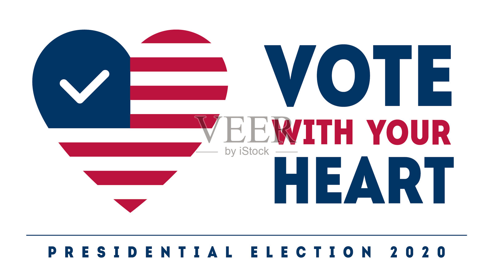 用心投票——总统选举来了插画图片素材