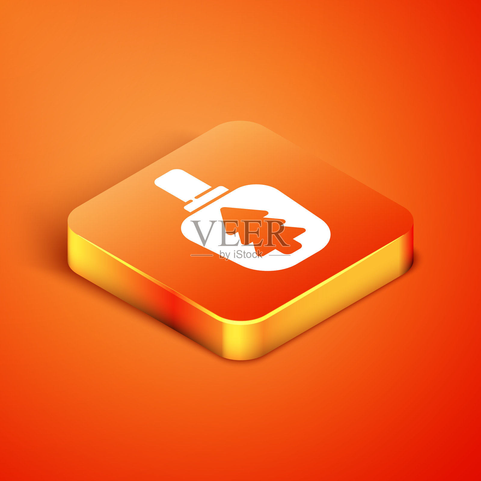 等距水壶水壶图标孤立图标素材