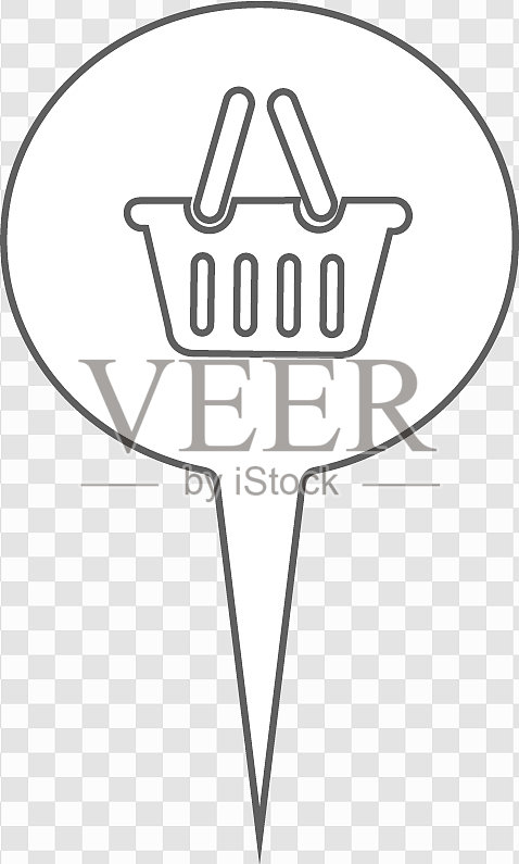 在地图导航上搜索超市图标素材