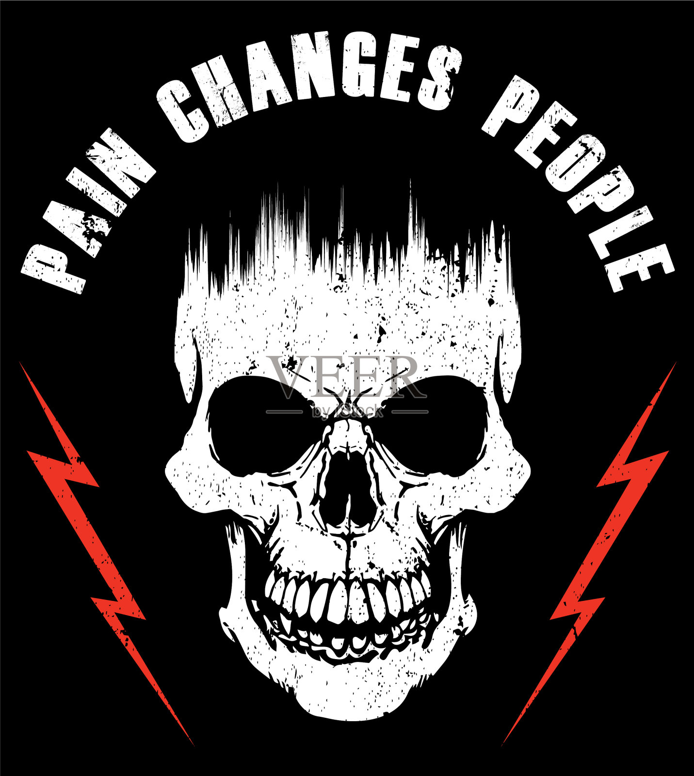 骷髅t恤图形设计插画图片素材