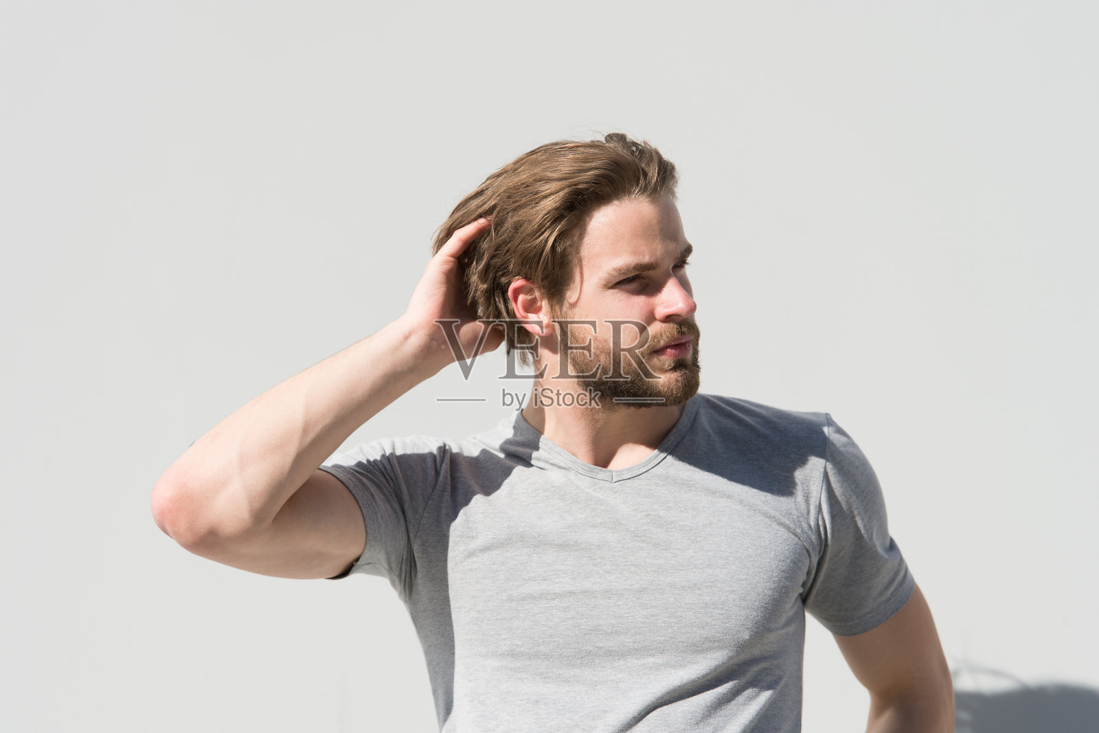 梳妆打扮，男性美容理念照片摄影图片