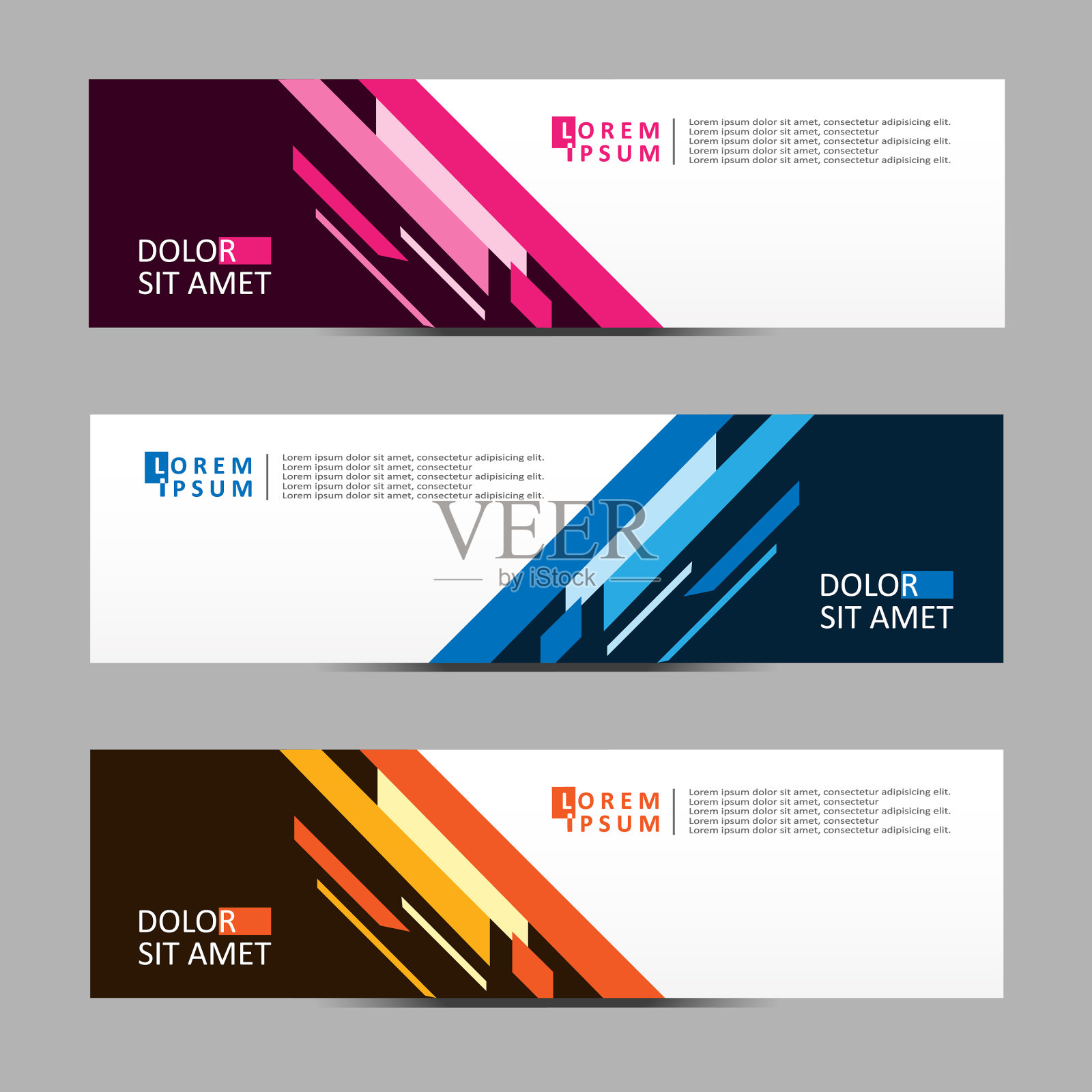 摘要设计横幅网页模板横幅插画图片素材