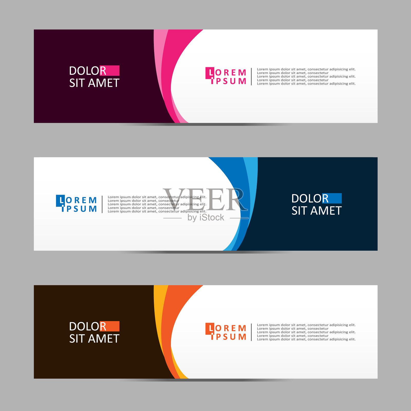 摘要设计横幅网页模板横幅插画图片素材