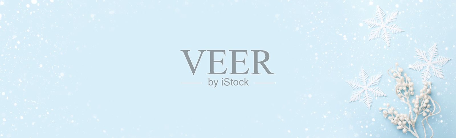 白色装饰圣诞节或新年装饰品照片摄影图片