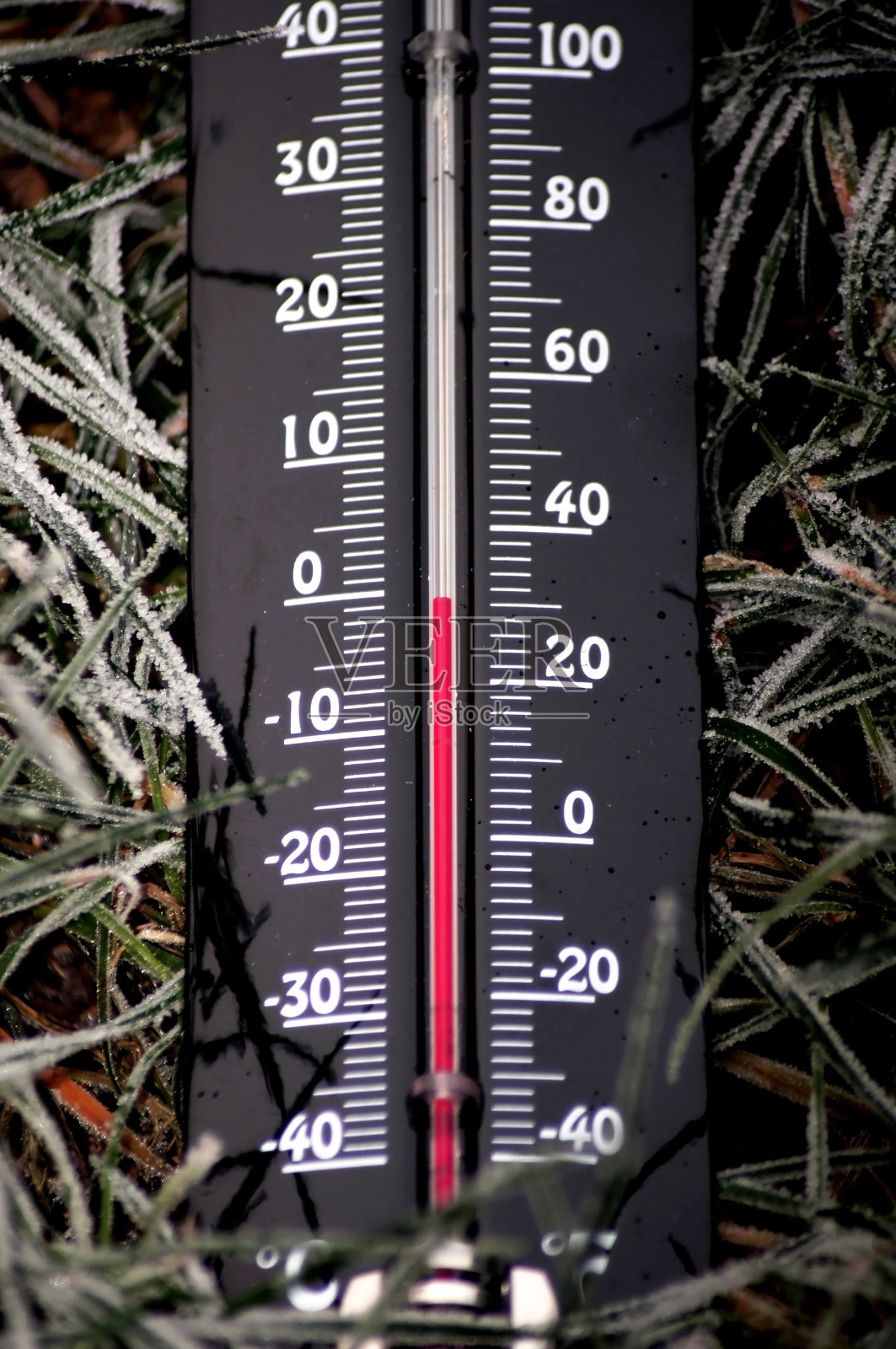 温度在摄氏零度以下的温度计照片摄影图片