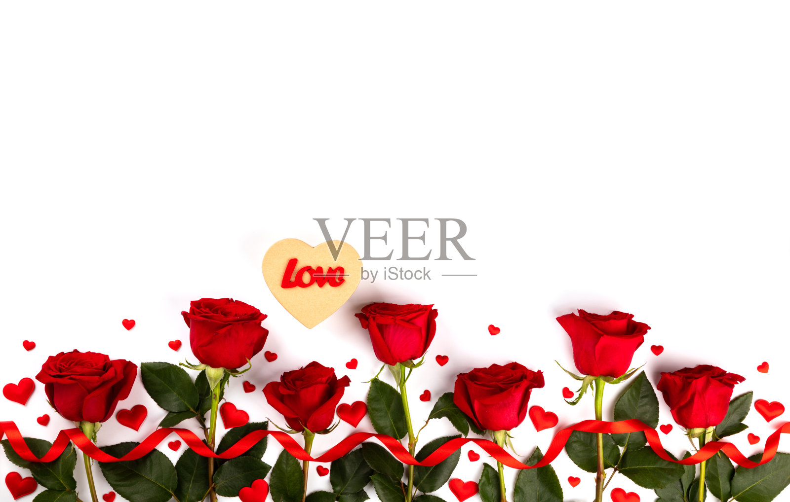 鲜红的玫瑰孤立在白色背景上。传统的节日礼物。照片摄影图片