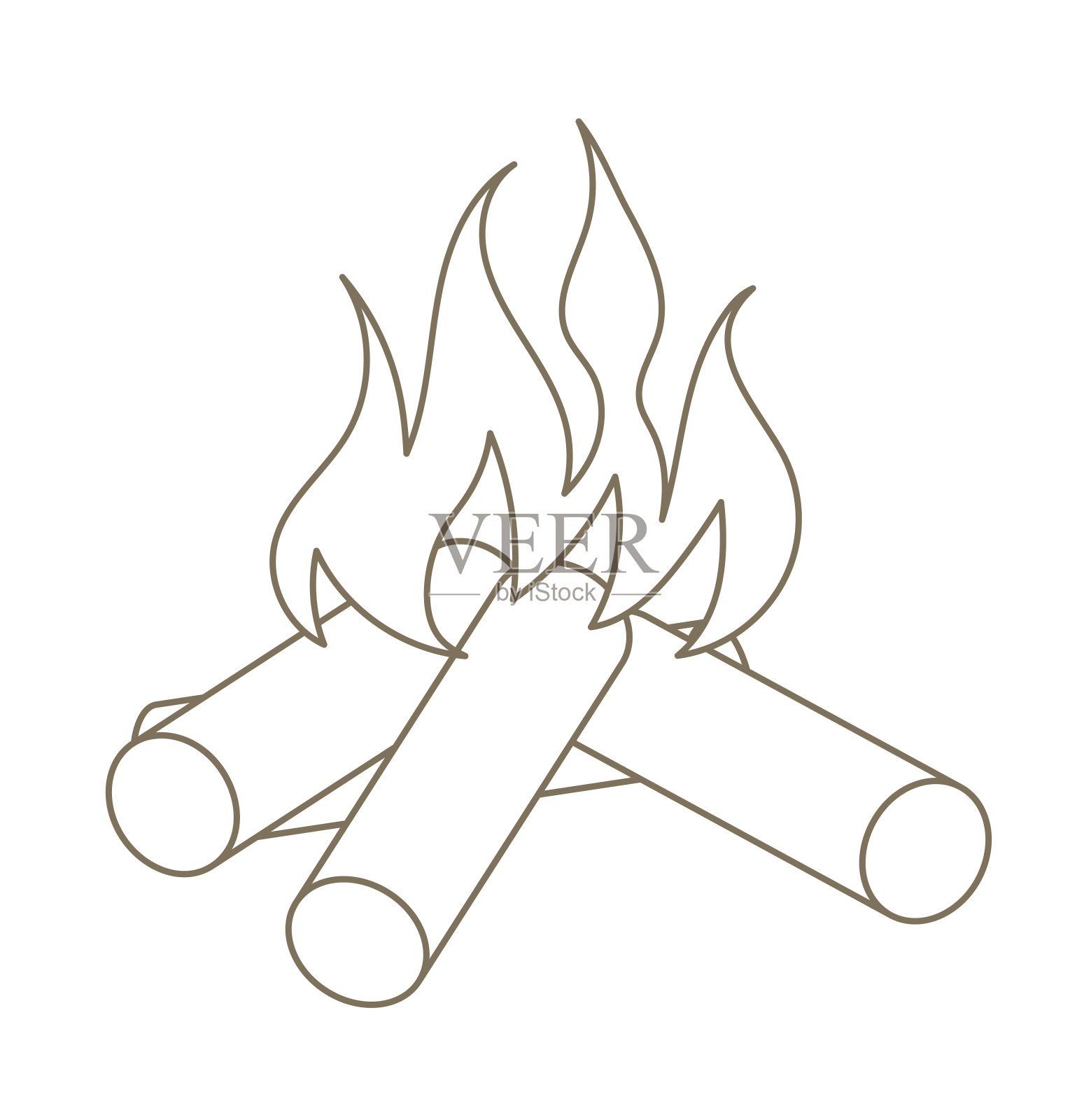 露营火的象征设计元素图片