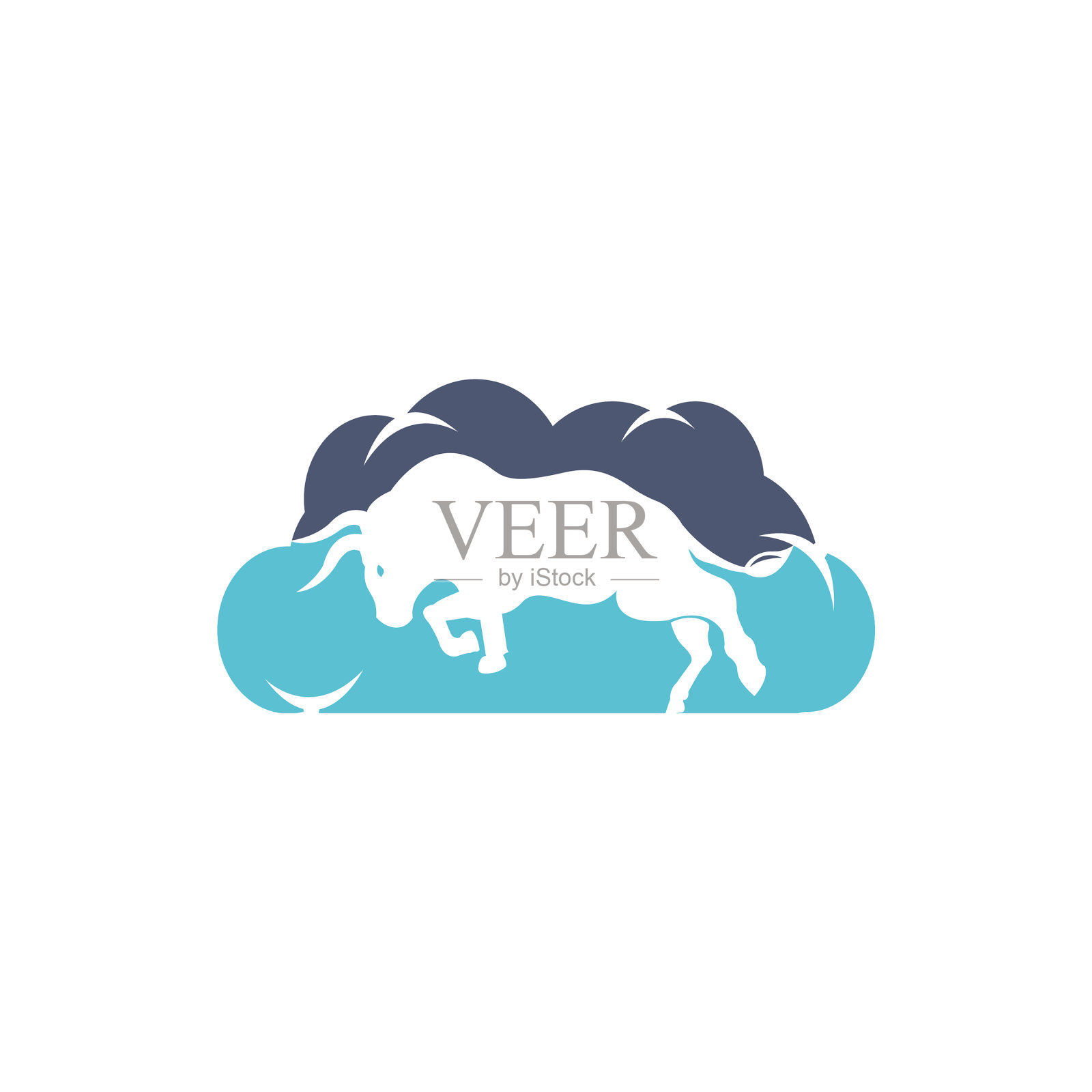 牛云形状标志设计设计元素图片