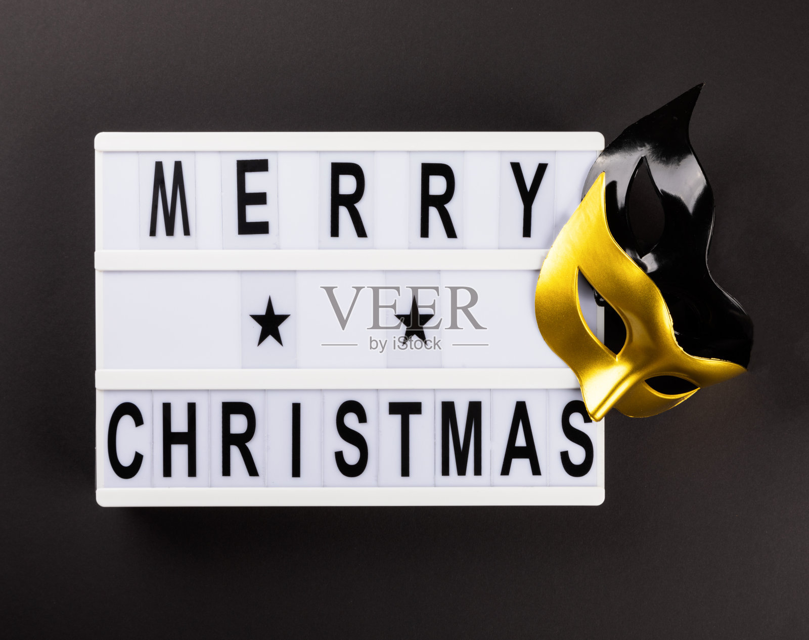 灯箱短信圣诞快乐。照片摄影图片