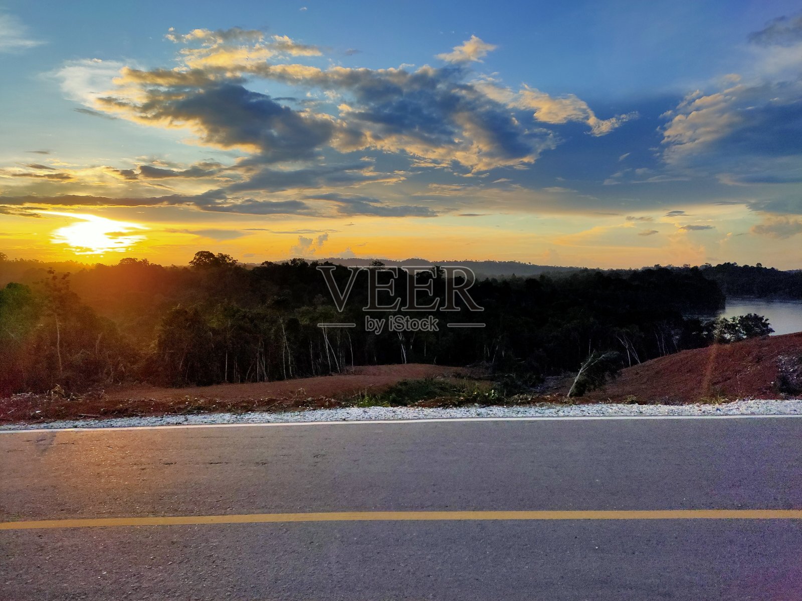 日落的观点照片摄影图片