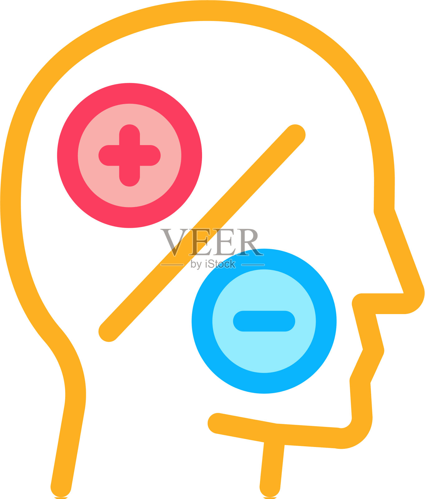 人头加减图标轮廓图标素材