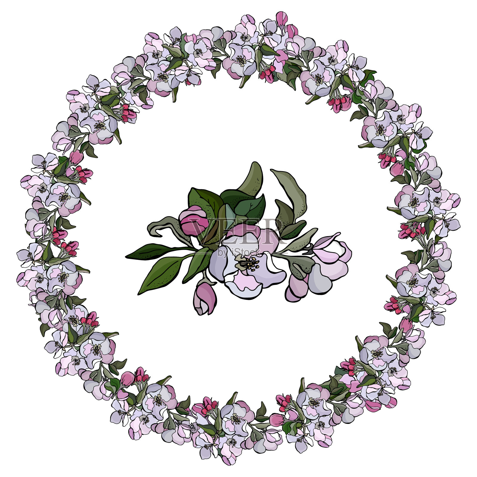 花环插画图片素材