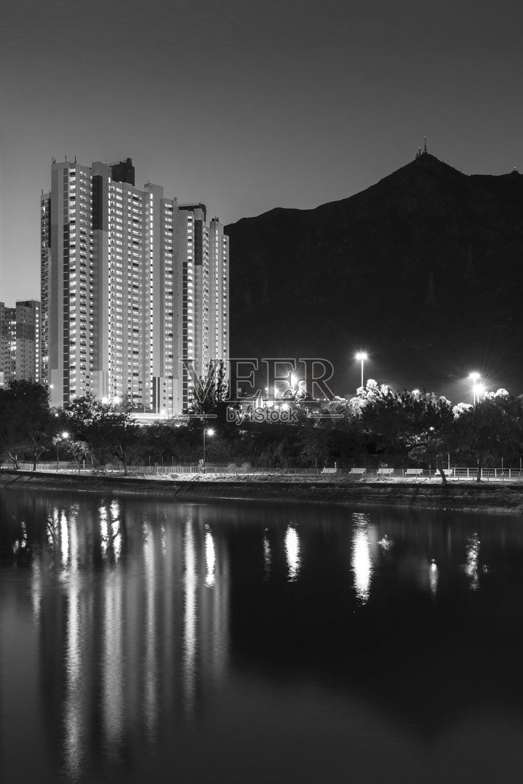 香港城市的高层住宅建筑照片摄影图片