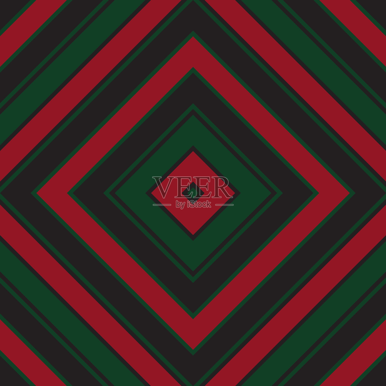 圣诞菱形斜条纹无缝插画图片素材