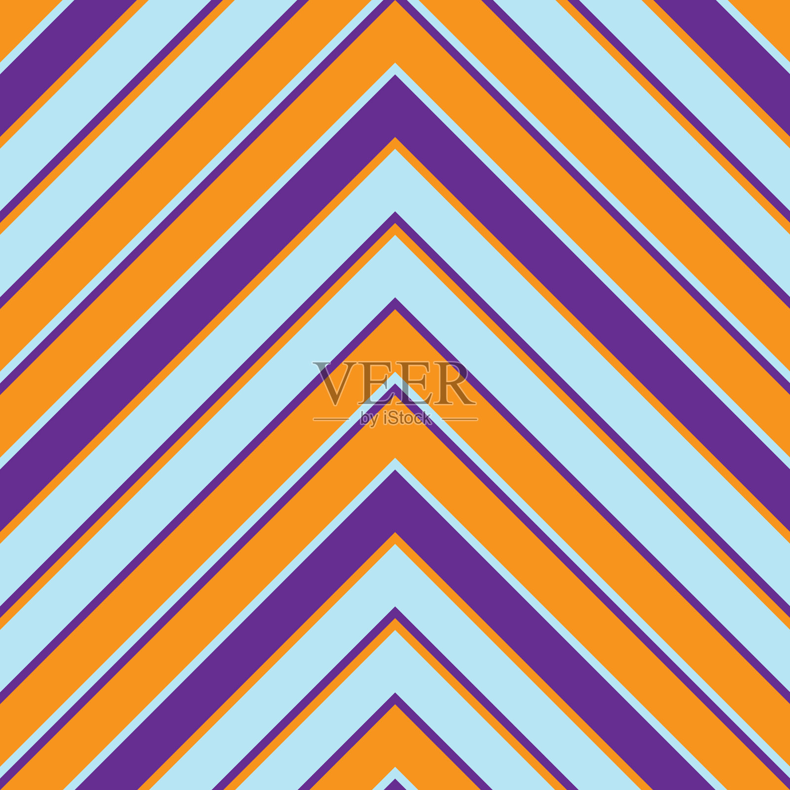 紫色人字形斜条纹无缝图案插画图片素材