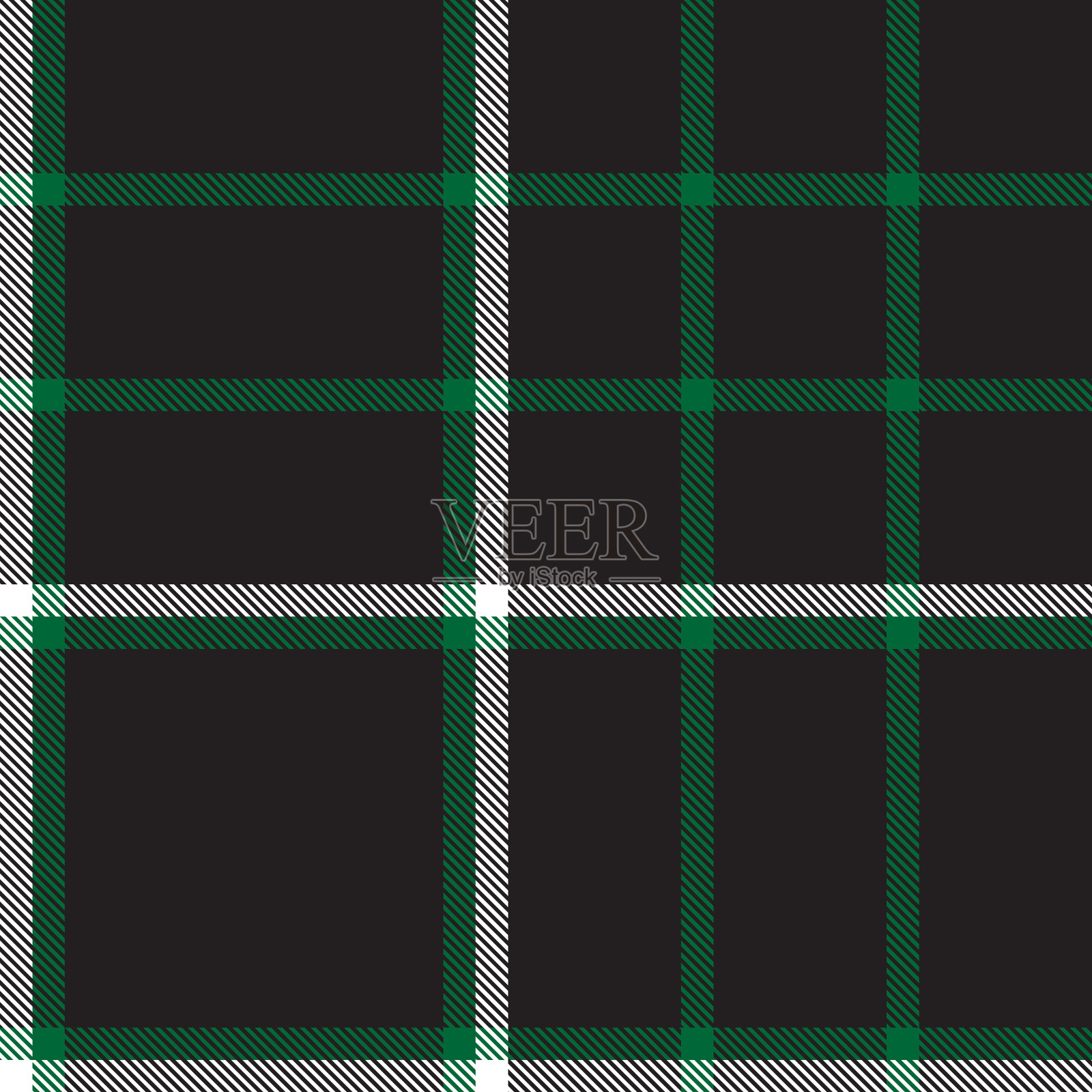 绿色格子呢格子无缝图案插画图片素材