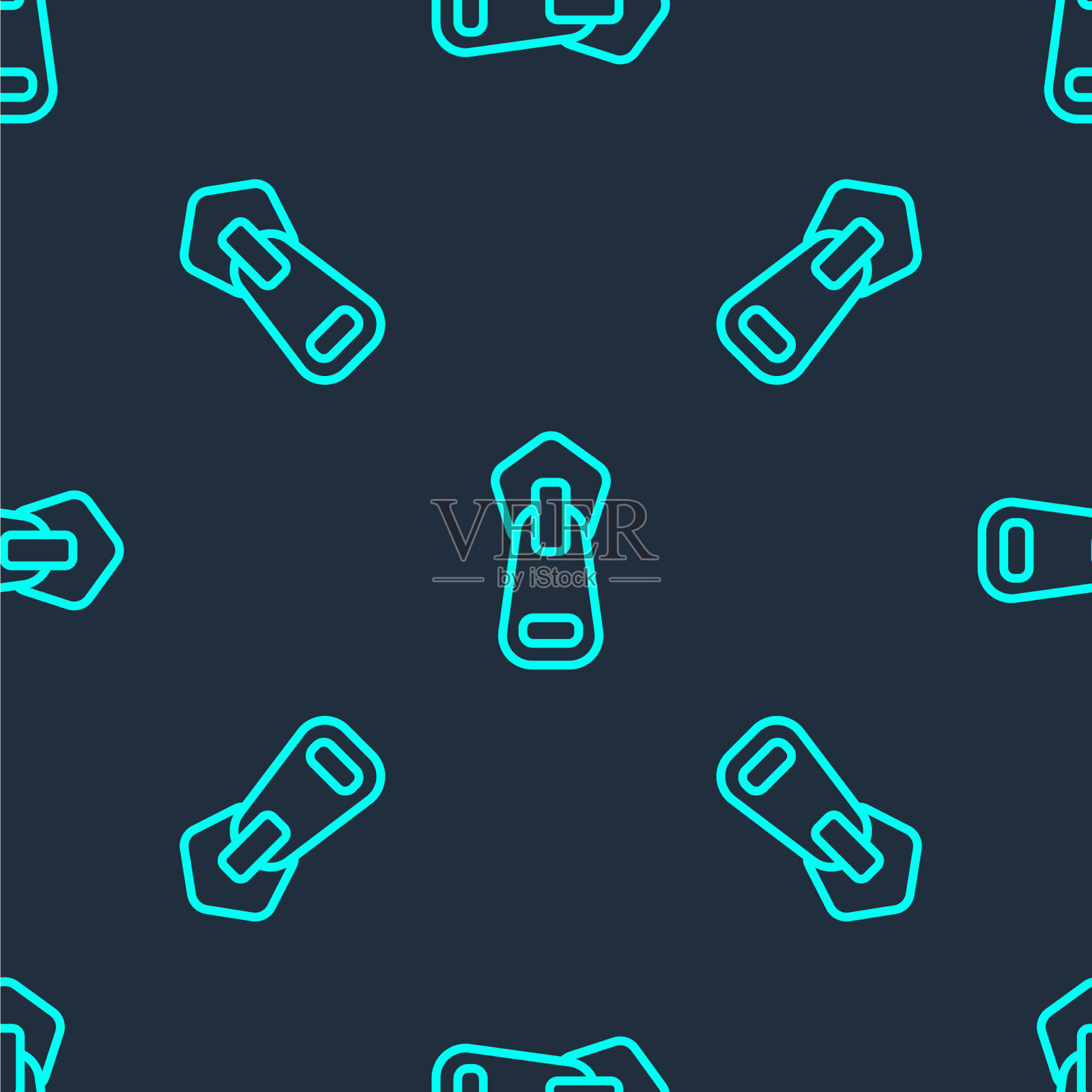 绿线拉链图标隔离无缝模式插画图片素材