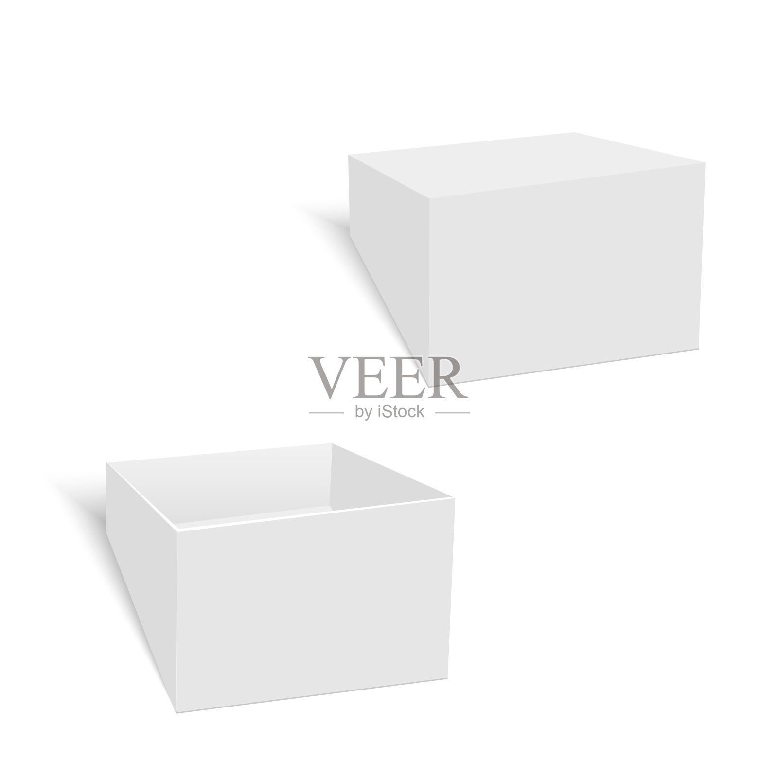 打开和关闭的盒子模型设计元素图片