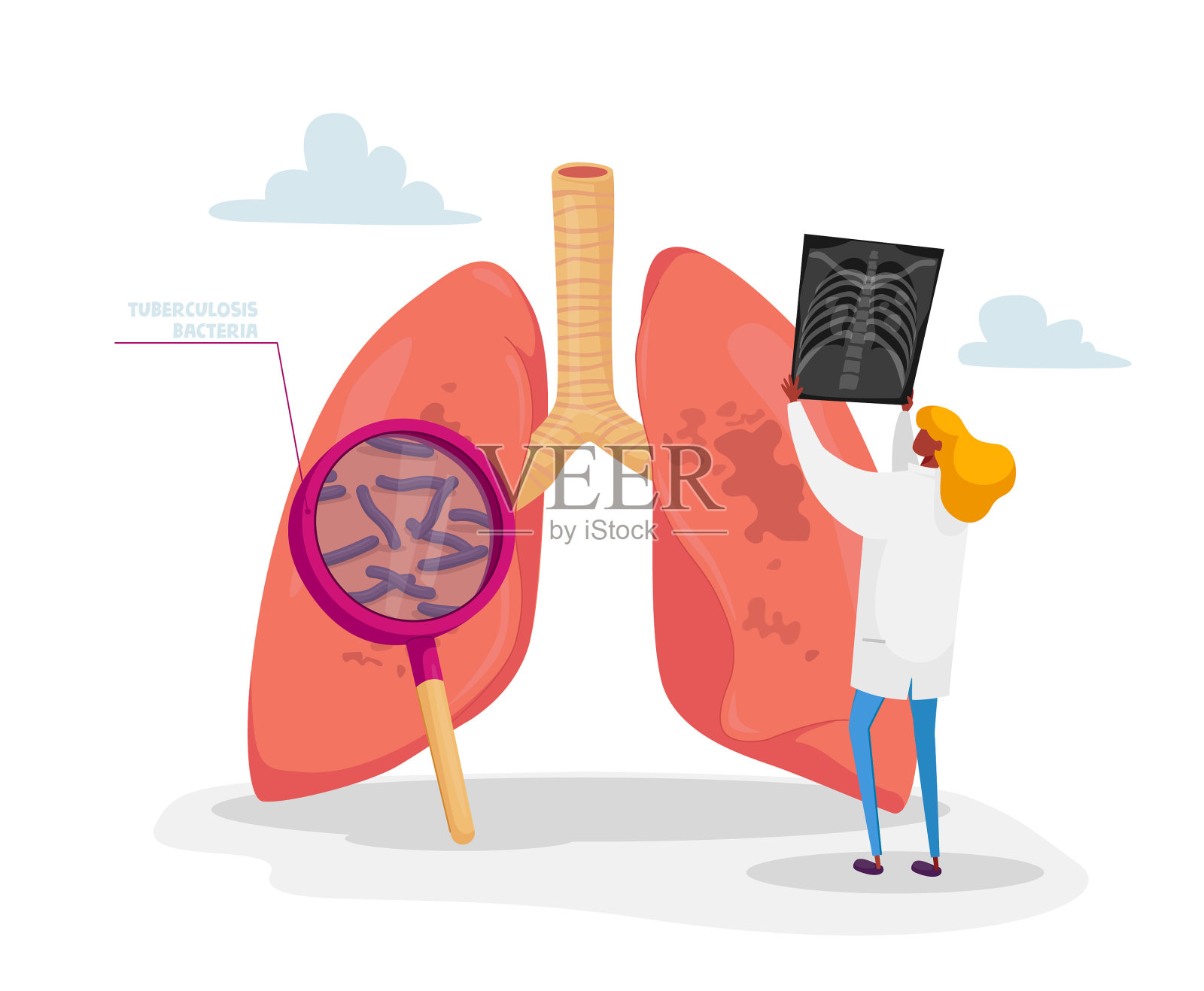 肺科专科专业医生设计元素图片