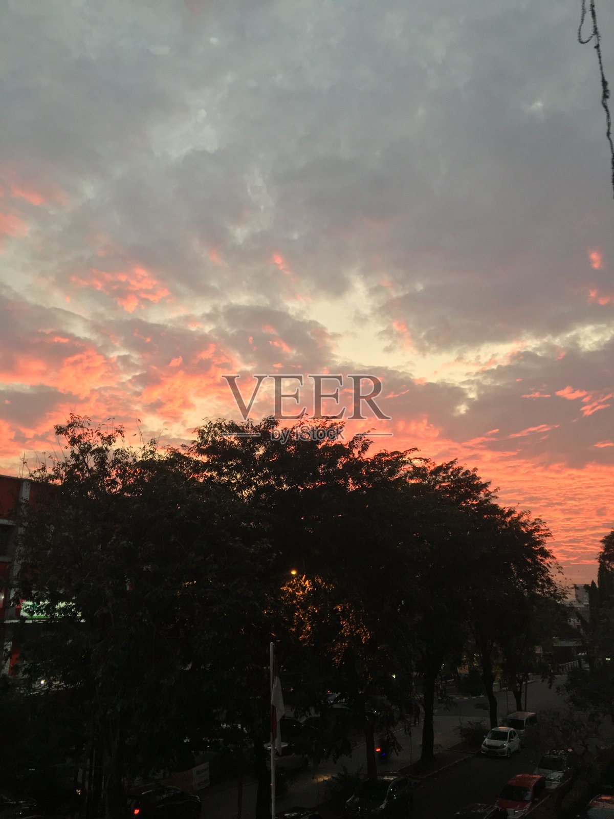 日落的天空照片摄影图片