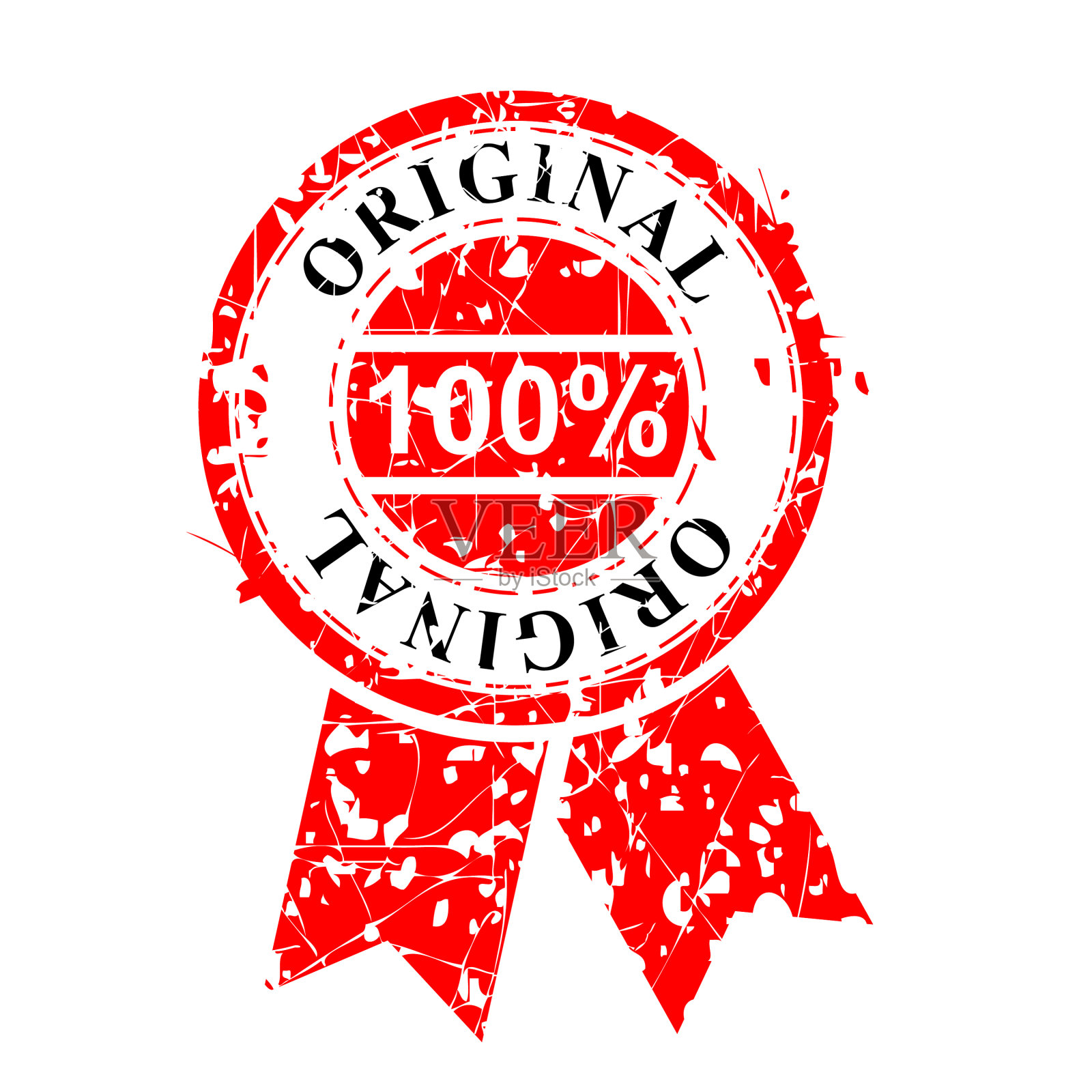 简单的圆形条纹红橡皮图章100枚设计元素图片