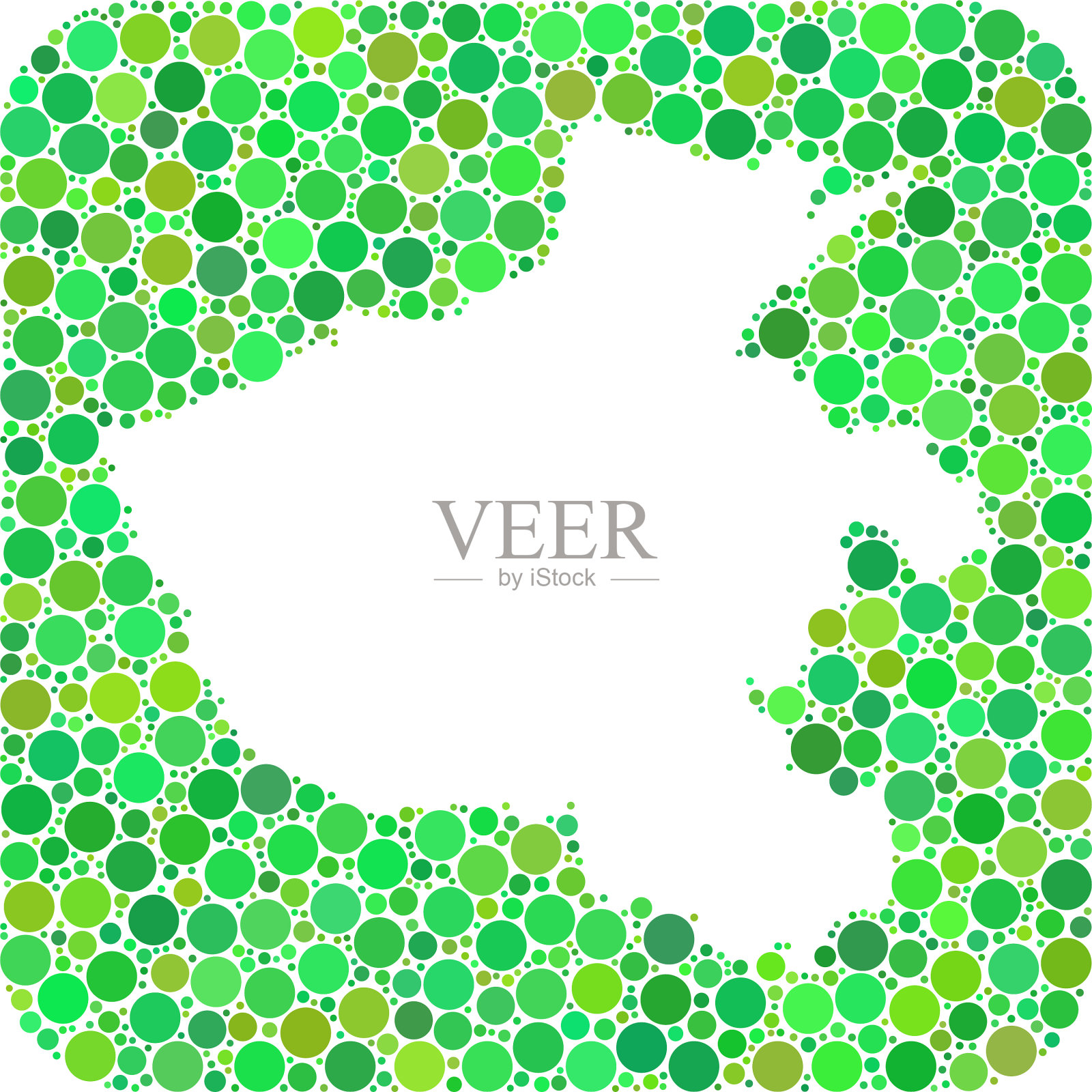 地图河南-点拼贴插画图片素材