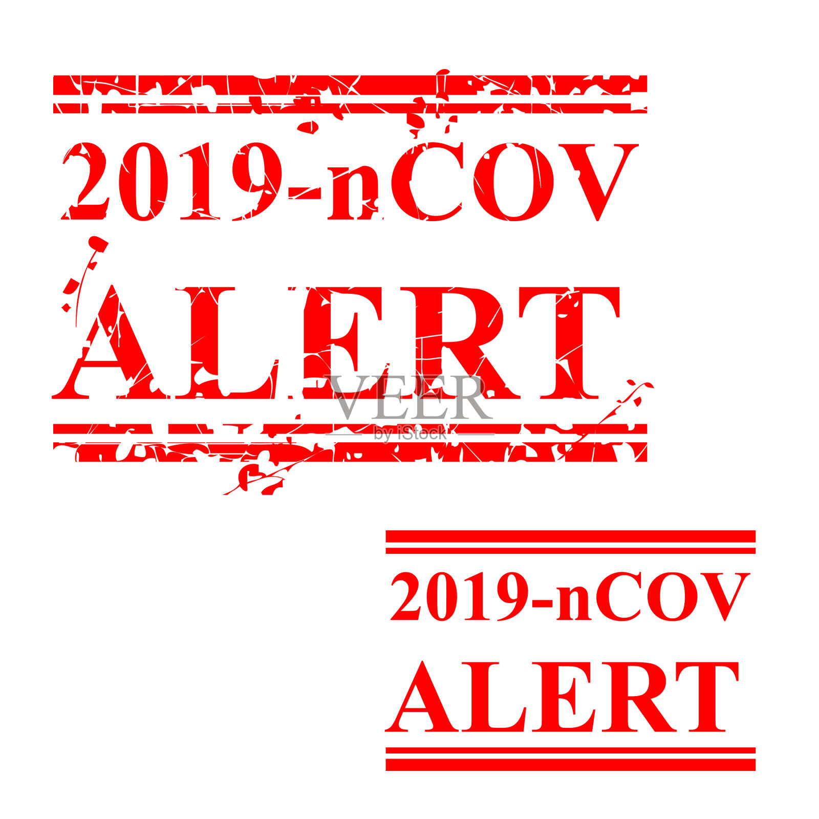 简单划伤矩形红色橡皮图章插画图片素材