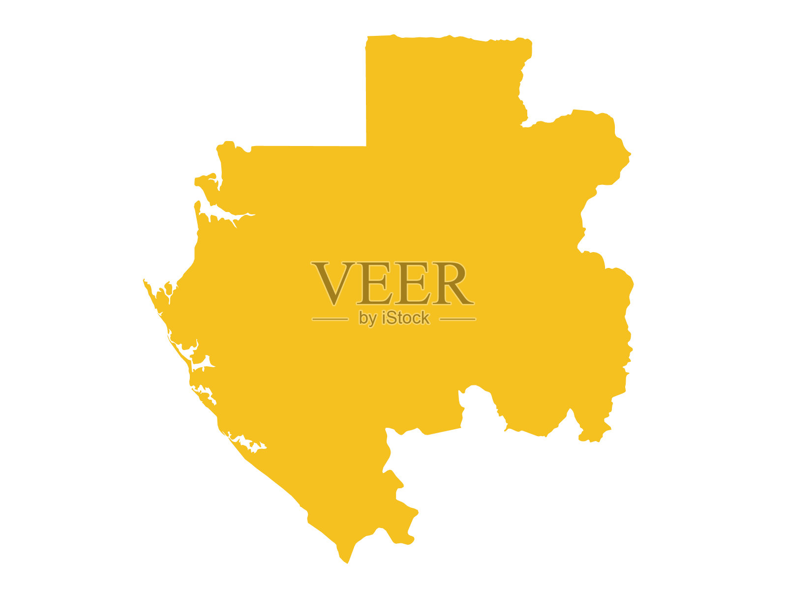 加蓬地图插画图片素材